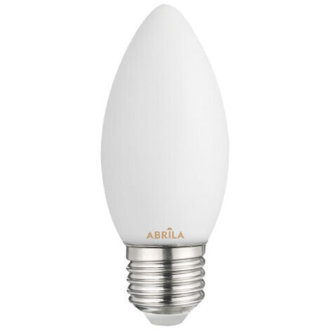 Bombilla LED de vela opal de filamento "Abrila" E27 (6W 6000K 540lm) Ø3,5x9,7cm
