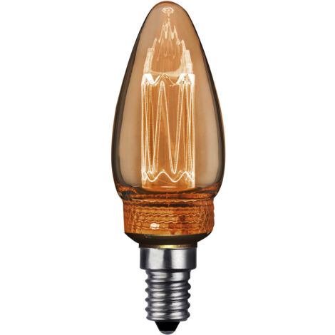 Lámpara vela cristal Led efecto incandescente 2W 1800°K (F-Bright 2601210)