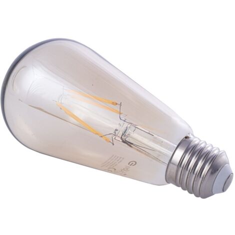 Bombilla LED decorativa E27 4W ST64 ámbar cálido