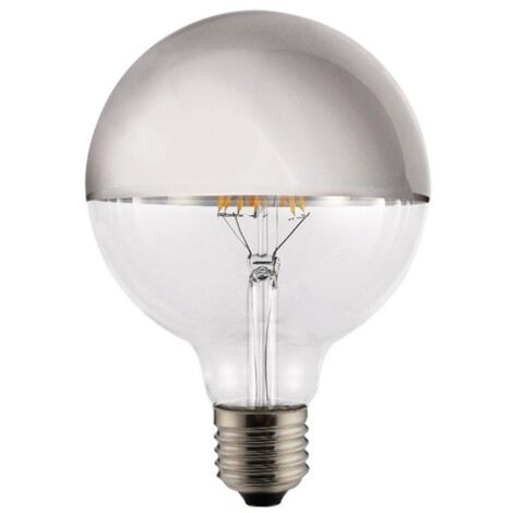 Bombilla LED decorativa globo Espejo Plata E27 (8W)