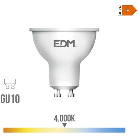 Bombilla LED dicroica GU10 (10W 4000K 932lm) IP20 Ø5x6,4cm