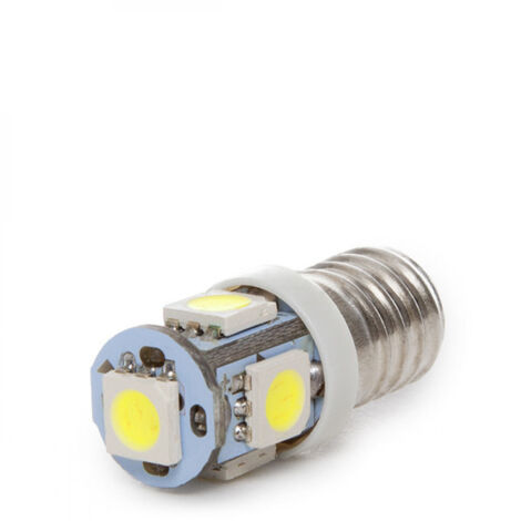 Bombilla LED E10 1W  83Lm 3000ºK 12VDC  40.000H [CA-E10-5MD5050-WW]