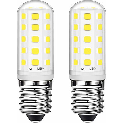 Bombilla LED E14, 3 W, luz blanca fría, 6000 K, 28 W, 33 W, equivalente a halógeno, ahorro de energía, E14, tornillo Edison pequeño, bombillas LED para congelador, campana extractora, máquina de coser