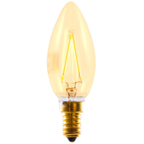 Bombilla LED E14 3W 230V 2200K FILAMENTO EDISON VELA