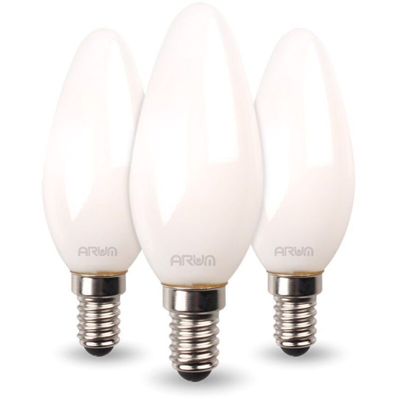 

Juego de 3 Bombillas LED E14 Frosted 4.5W Eq 40W | Temperatura de color: 4000K blanco neutro