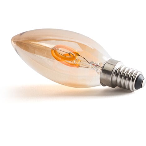 GREENICE Bombilla LED E14 4W 380Lm 2000ºK Filamento 40.000H [WR-C35-4W-R