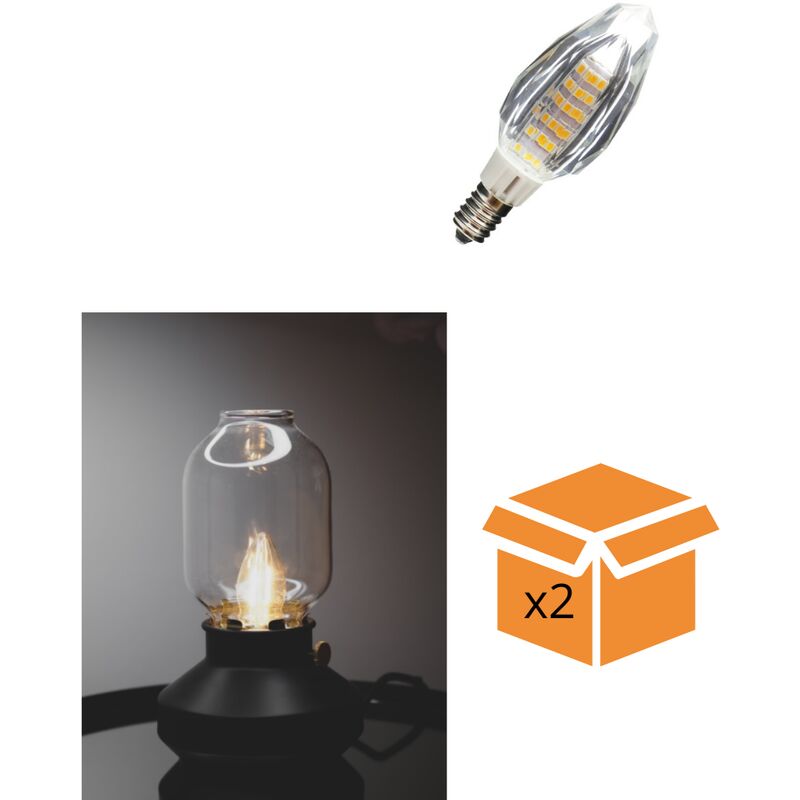 

x2 Bombilla LED E14 5W diamante blanco 6000ºK frío Blister - Jandei