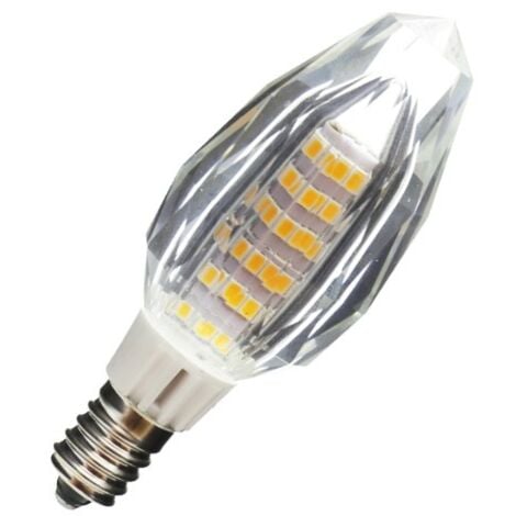 Bombilla LED E14 5W diamante blanco 3000K cálido Blister