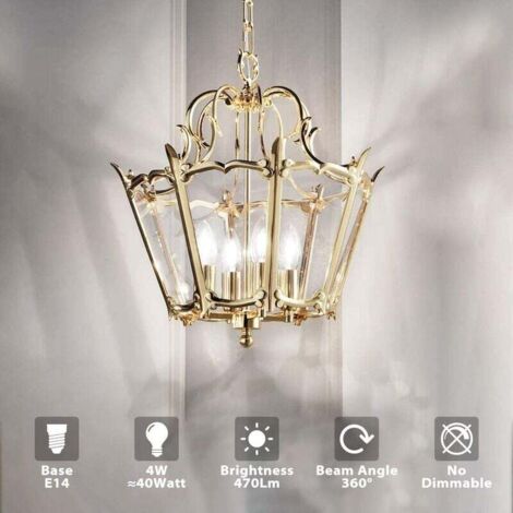 Bombilla LED E14 C35 de 4 W, equivalente a bombilla halógena de 40 W, 470 lúmenes, CA 220-240 V, blanco frío 6500 K, ángulo de haz de 270°, paquete de 6.
