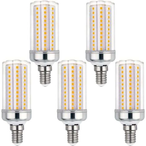 Bombilla LED E14 de 16 W (blanco neutro 4000 K), 2000 lúmenes, CA 220 V, equivalente a E14 de 150 W o 120 W, no regulable, bombilla LED E14 neutra para luz de techo, juego de 5