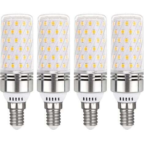 Bombilla LED E14 de 20 W, blanco neutro, 6500 K, 1450 lm, equivalente a halógeno E14 de 100 W, luz de 360°, CA 220 V, bombilla LED E14 neutra para luz de techo, no regulable, paquete de 4