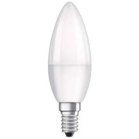 Bombilla LED E14 de llama escarchada, 4,9 W, blanco cálido. Juego de 3.