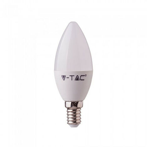 Bombilla LED E14 Regulable V-TAC Vela 3.5W con RF control Temperatura de color - 4000K Blanco natural + RGB