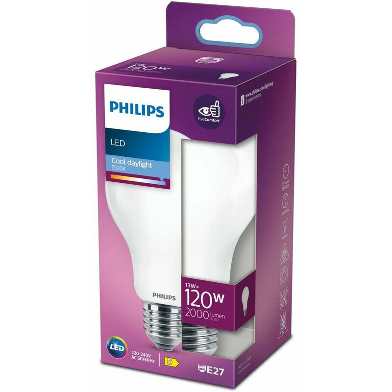 

Bombilla standard led e27 13w 2.000lm 6.500k luz fria - Philips
