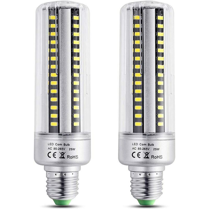 Bombilla LED E27 25W blanco cálido 3000K, 2500LM de alto brillo, bombilla halógena equivalente 200W, no regulable, bombilla LED E27 para plafón,