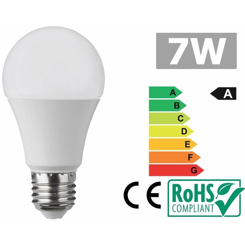 

Bombilla Led E27 7W 6500k Luz brillante