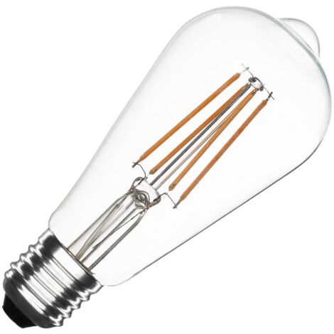 Bombilla LED E27 Casquillo Gordo Filamento ST64 6W Blanco Cálido 2000K - 2500K