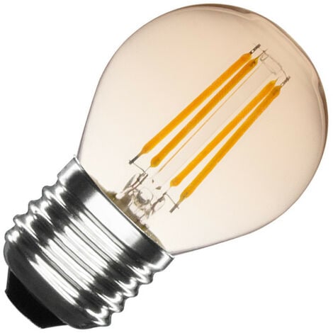 Bombilla LED E27 Casquillo Gordo Regulable Filamento Gold Small Classic G45 4W Blanco Cálido 2000K - 2500K