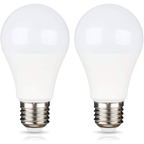 Bombilla LED E27 de 9 W y 12 V, luz blanca fría de 6500 K, equivalente a halógeno de 75 W, CA de 12 V y CC de 24 V, para panel solar, garaje o jardín, no regulable, paquete de 2 [Clase energética A+]