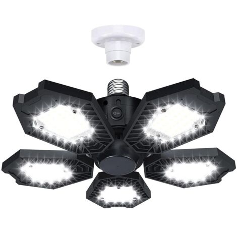 Bombilla LED E27 plegable, clase F, negra