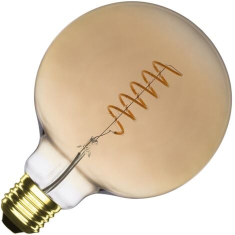 Bombilla LED E27 Regulable Filamento Espiral Gold Supreme G125 4W Blanco Cálido 2000K-2500K