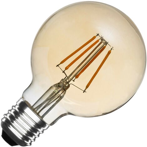 Bombilla LED E27 Regulable Filamento Gold Globo G80 5.5W