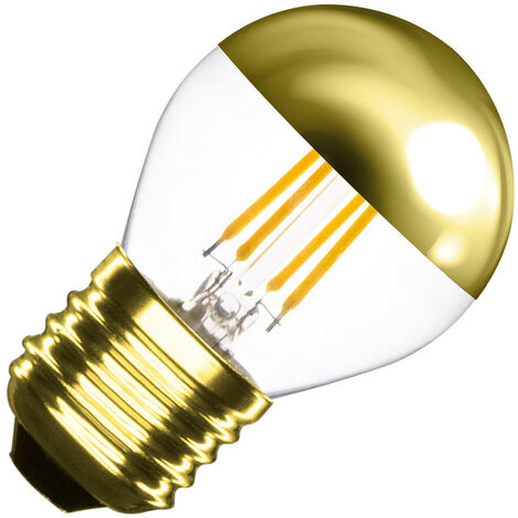 Bombilla LED E27 Regulable Filamento Gold Reflect Small Classic G45 4W Blanco Cálido 2000K-2500K