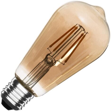 Bombilla LED E27 Casquillo Gordo Regulable Filamento Smoke Lemon ST58 5.5W Blanco Cálido 2000K - 2500K