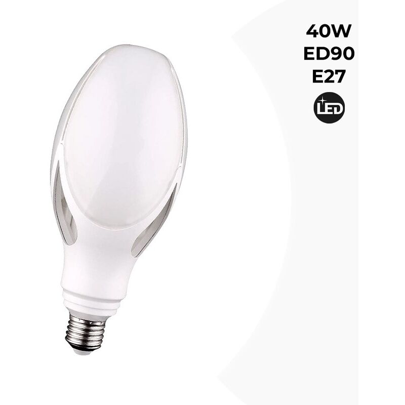 

Bombilla LED ED90 para farola 40W E27 | Blanco cálido 3000K