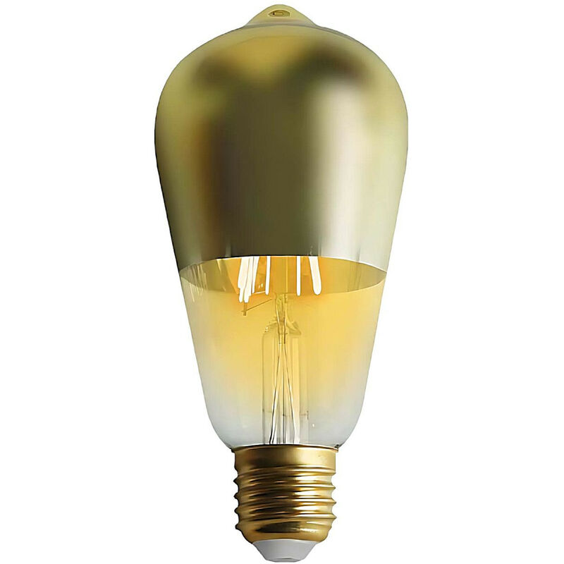 Bombilla LED Edison Cúpula Oro E27 6W Equi.45W 600lm 15000H 7hSevenOn Vintage