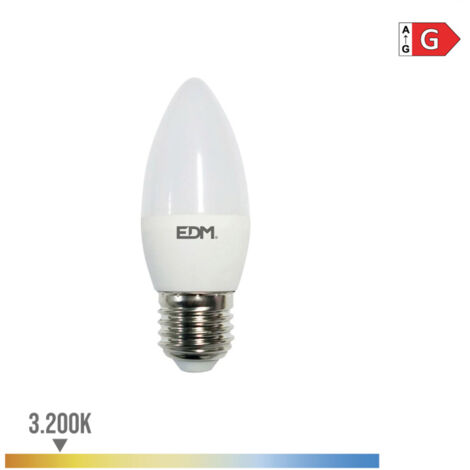 Bombilla LED EDM Vela E27 5W 400lm 3200K Luz Cálida Ø3,5x10cm