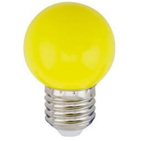 Bombilla LED esférica 1W E27 Amarillo