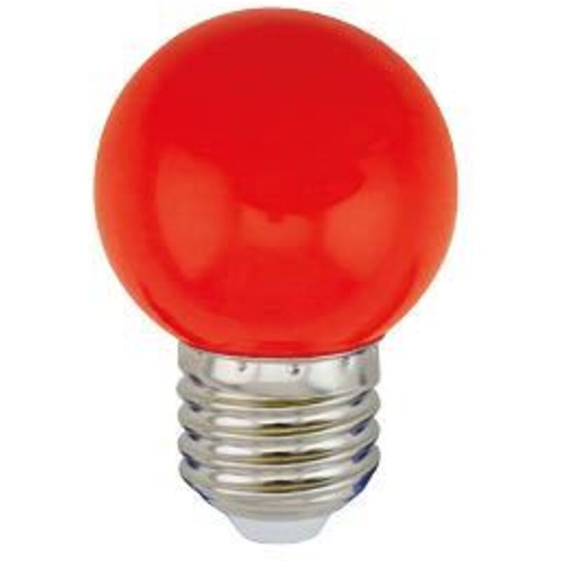 Bombilla led esférica 1W E27 Rojo