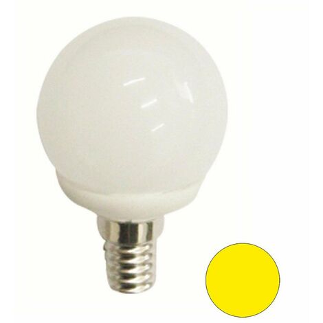 Bombilla LED Esférica Amarilla E14 (4W)