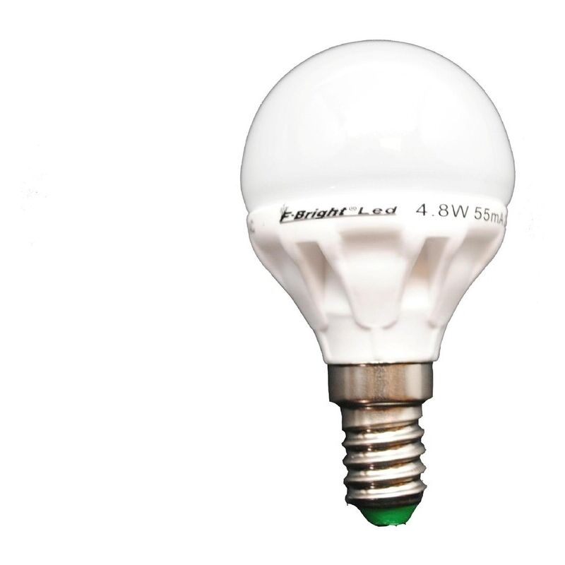 

Lámpara esférica Led cerámica E14 5,5W 3000°K 380Lm (F-Bright 2601240)