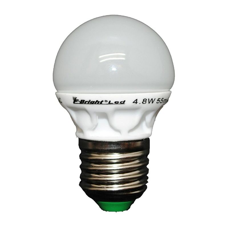 

Lámpara esférica Led cerámica E27 5,5W 3000°K 380Lm ( 2601241) - F-bright