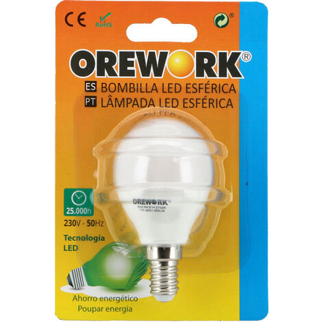 Bombilla LED esférica E14 - 5 W - Cálida