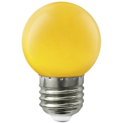 Bombilla LED Esférica E27 1.5W Amarilla Matel