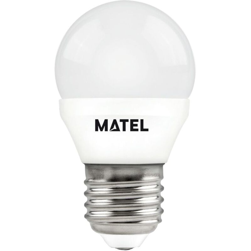 Alfa - Bombilla led Esférica E27 8W Cálida Matel