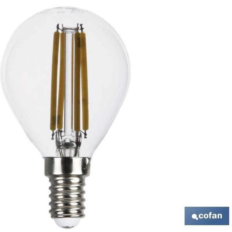 

Bombilla led esferica filamento e14 4w 470lm 2700k