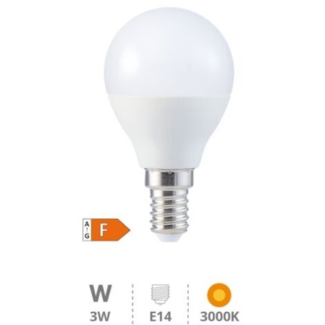 Bombilla LED esférica G45 3W E14 3000K