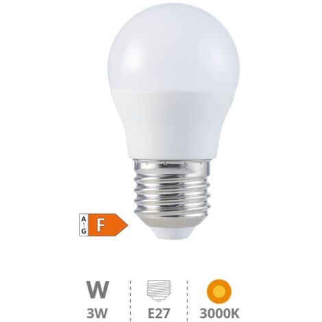 Bombilla LED esférica G45 3W E27 3000K