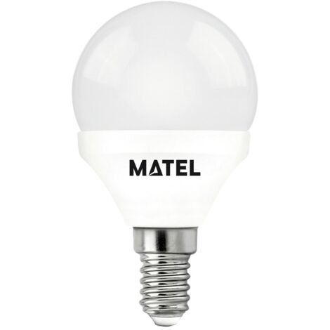 Bombilla LED Esférica Regulable E14 7W Cálida Matel