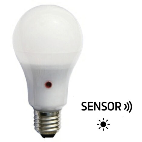 Lámpara standard Led sensor día/noche (luz natural) E27 12W 3000°K 1000Lm 180° 65x125mm. (F-BRIGHT 2601750)