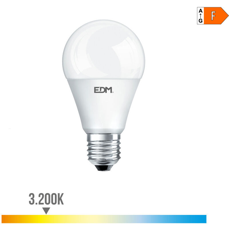 

EDM Bombilla standard led 12v ac/dc e27 10w 810 lm 3200k luz calida edm