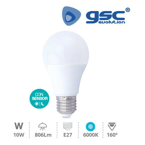 Lampara Estandar LED 10W crepuscular E27 6000K