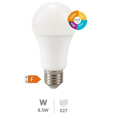 Bombilla LED estándar 8,5W E27 RGB + CTT