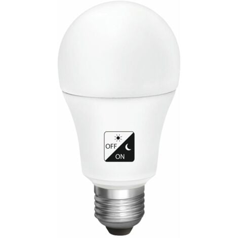 Bombilla LED Estándar Sensor Crepuscular E27 10W Fría Matel