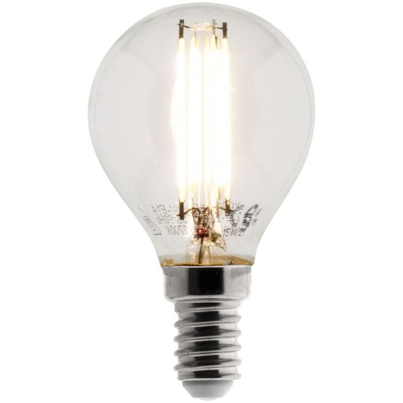 

Bombilla LED Filamento Deco Esférica 4W E14 470lm 2700K (blanco cálido)