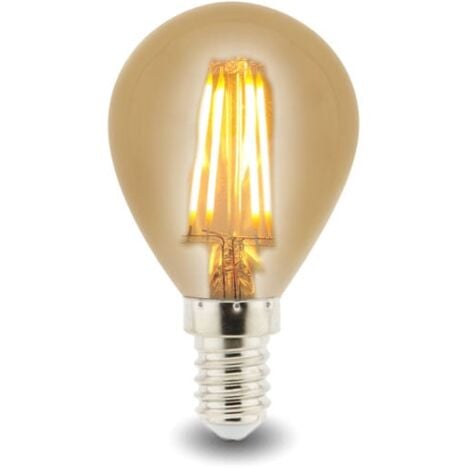 Bombilla LED Filamento E14 G45 4W Ámbar - 2300